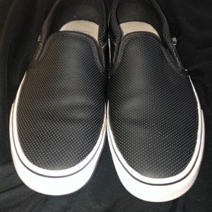 brand new black leather vans